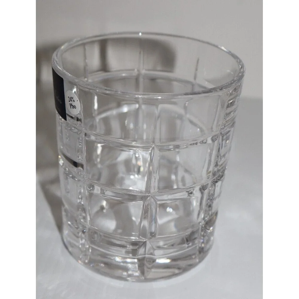 NEW IN BOX BROOKS BROTHERS Set of 2 Double Old Fashioned Whiskey Crystal Glasses